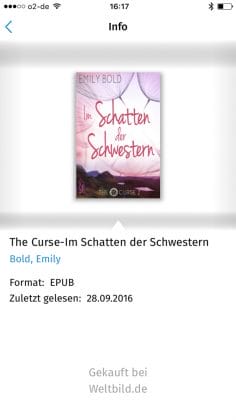 Tolino-App: Titeldarstellung