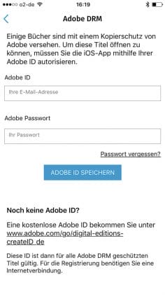Tolino-App: Adobe DRM