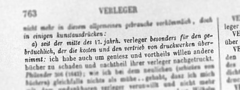 »Verlag kommt von vorlegen« – Stimmt das?