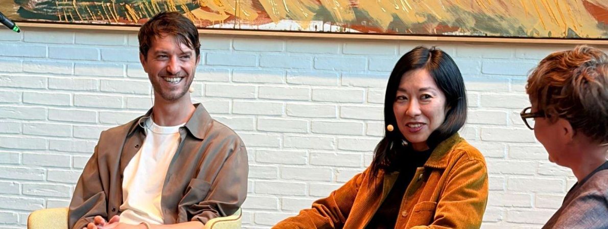 v.l. Vincenzo Latronico und Katie Kitamura im Gespräch mit Gyrith Ravn