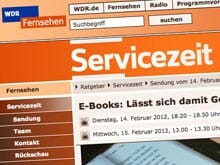 WDR Servicezeit mit dem Thema E-Books und Zuschussverlage