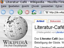 Das literaturcafe.de in der Wikipedia