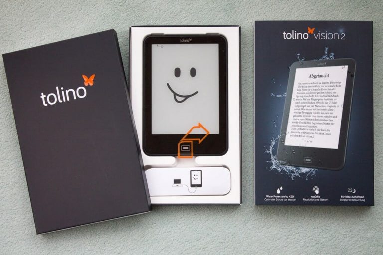 Tolino Vision 2 im Test und Vergleich: Klopfzeichen von hinten